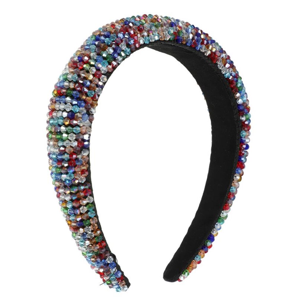 Rhinestone Bling Padded Sparkle Faux Crystal Headbands Multicolor 1.18 Inch Wide